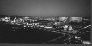 Photograph of the MGM Grand Las Vegas and hotels on Las Vegas Boulevard, Las Vegas, Nevada, circa 1993-1994