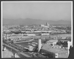 Aerial photograph of the Flamingo Hotel, Las Vegas, Nevada, circa 1963