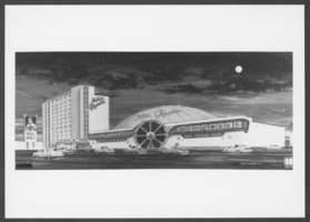 Photograph of an artist's rendering of the Debbie Reynolds Hollywood Hotel, Las Vegas, Nevada, circa 1992-1993