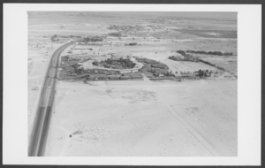 Aerial photograph of the Flamingo Hotel, Las Vegas, Nevada, circa 1947