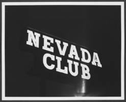 Photograph of the Nevada Club neon sign, Laughlin, Nevada, circa 1970s