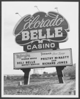 Photograph of the marquee of the Colorado Belle Casino, Laughlin, Nevada, circa late 1980s