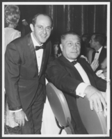 Photograph of Nate Jacobson and Jimmy Hoffa at the opening of Caesars Palace, Las Vegas, Nevada, August 5, 1966