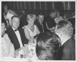 Photograph of Jimmy Hoffa and guests at an event for the opening of Caesars Palace, Las Vegas, Nevada, August 5, 1966