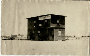 Photograph of the First State Bank, Las Vegas, Nevada, circa 1905