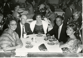 Photograph of Debbie Reynolds with her parents Maxine and Raymond Reynolds, Toni Clark and an unidentifed man, Las Vegas, Nevada, circa late 1950s-early 1960s