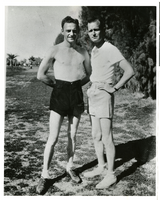 Photograph of Wilbur Clark with an unidentifed man in Palm Springs, California, circa 1930s