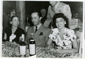 Photograph of Mrs. Ted Charleston, the Regent HRH ?Abd al-Ila?h of Iraq, and Toni Clark, Las Vegas, Nevada, June 27, 1945