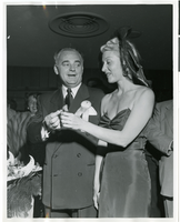 Photograph of Wilbur Clark and Monique Van Doren, Desert Inn, Las Vegas, Nevada, April 1951