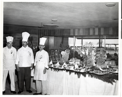 Photograph of chefs at the Desert Inn's first anniversary party, Las Vegas, Nevada, April 1951