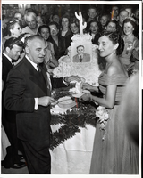 Photograph of Wilbur and Toni Clark at the Desert Inn's first anniversary party, Las Vegas, Nevada, April 1951