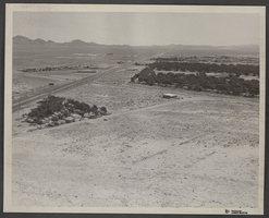 Photograph of Nellis Air Force Base, gasoline tank farm and Las Vegas Boulevard, Nevada, June 5, 1973