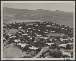Aerial photograph of Manch Manor subdivision at Nellis Air Force Base, Nevada, June 5, 1973