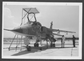 Photograph of a British Jaguar aircraft at Nellis Air Force Base, Nevada, August 30, 1974
