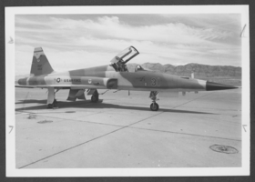 Photograph of an F-5E fighter plane at Nellis Air Force Base, Nevada, September 26, 1978