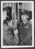 Photograph of Colonel Maurice Seaver accepting command of the 474th Tactical Figher Wing, Nellis Air Force Base, Nevada, June 2, 1976