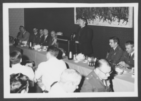 Photograph of military personnel at a prayer breakfast, Nellis Air Force Base, Nevada, circa 1970s