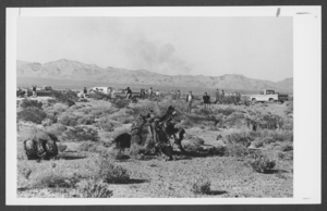 Photograph of plane crash site near Nellis Air Force Base, Nevada, March 30, 1980