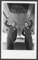 Photograph of Cadets First Class Andrea Ungashick and Sue Henke visiting Nellis Air Force Base, Nevada, December 3, 1979