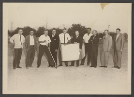 Photograph of groundbreaking ceremony for North Las Vegas Library, October 28, 1965