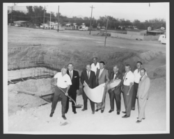 Photograph of men breaking the ground, North Las Vegas, October 28, 1965.