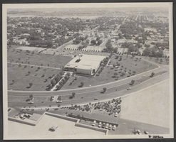 Aerial photograph of Civic Center Drive and North Las Vegas City Hall, May 23, 1970