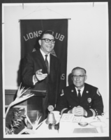 Photograph of Governor Grant Sawyer and Fire Chief George Rambo, Nevada, circa 1960s