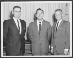 Photograph of officials at a Latter-Day Saints centennial show, North Las Vegas, September 28, 1964
