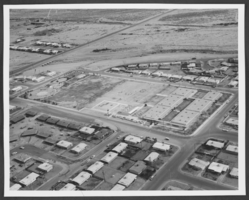 Aerial photograph of Lincoln Elementary School, North Las Vegas, Nevada, circa 1960s-1970s