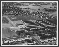 Aerial photograph of Rancho High School, North Las Vegas, Nevada, circa 1960s-1970s