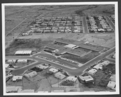 Aerial photograph of Jo Mackey Elementary School, North Las Vegas, Nevada, circa 1960s-1970s
