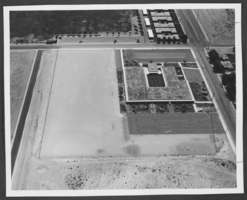 Aerial photograph of Quannah McCall Elementary School, North Las Vegas, Nevada, circa 1960s-1970s