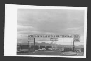 Photograph of the entrance to the North Las Vegas Air Terminal, North Las Vegas, Nevada, circa late 1960s