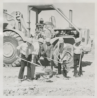 Photograph of breaking ground for the new Edgerton, Germeshausen, & Grier North Las Vegas Facility, North Las Vegas, Nevada, July 25, 1975