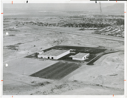 Aerial photograph of the new Edgerton, Germeshausen, and Grier facility, North Las Vegas, Nevada, April 21, 1976