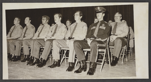 Photograph of North Las Vegas police reserves graduation ceremony held at Rancho High School, North Las Vegas, Nevada, January 21, 1976