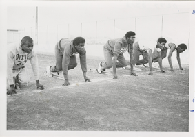 Photograph of Rancho High School track meet, North Las Vegas, Nevada, circa 1970s