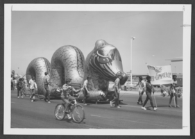 Photograph of the North Las Vegas Chamber of Commerce's float entry in the North Las Vegas 25th anniversary parade, North Las Vegas, Nevada, April-May, 1971