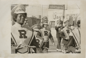 Photograph of a marching band in the Veterans' Day Parade, North Las Vegas, Nevada, November 12, 1975