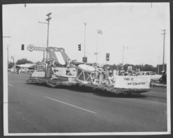 Photograph of the North Las Vegas Chamber of Commerce's float entry in a parade, North Las Vegas, Nevada, May 6, 1968