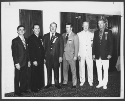 Photograph of North Las Vegas Chamber of Commerce officers at a dinner, North Las Vegas, Nevada, July 13, 1972