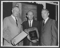 Photograph of City Commissioner John Myers receiving an award, North Las Vegas, Nevada, circa 1960s