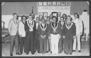 Photograph of North Las Vegas Moose Lodge officers being installed, North Las Vegas, Nevada, circa 1970s
