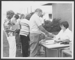 Photograph of the Clark County Library Staff Association book and record sale, Las Vegas, March 31, 1979
