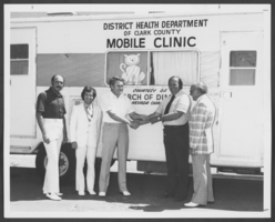 Photograph of the Nevada chapter of the March of Dimes donation, Clark County, Nevada, September 24, 1975