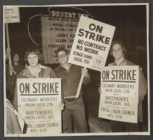 Photograph of Culinary Workers Union on strike, Las Vegas, March, 15, 1976