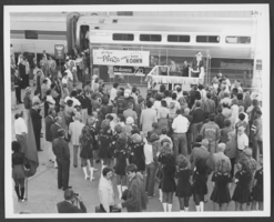 Photograph of an Amtrak train, Las Vegas, 1979