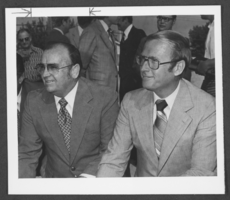 Photograph of Myron Leavitt and Richard Bryan, 1980