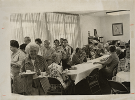 Photograph of senior citizens at the Rose Garden Senior Living Complex, North Las Vegas, January 26, 1976