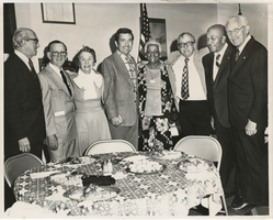 Photograph of the senior citizens with Robert Rose and Wilbur Faiss, no location, April 2, 1978